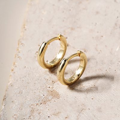 Halo Huggie Hoops Gold